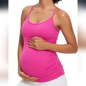 CRZ YOGA Pink Maternity Tank Top